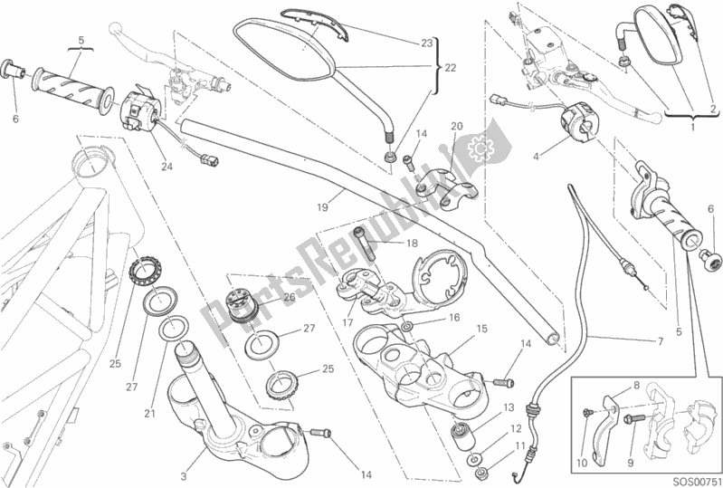 Wszystkie części do Kierownica I Elementy Steruj? Ce Ducati Scrambler Classic Thailand 803 2016